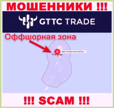 КИДАЛЫ GT TC Trade зарегистрированы невероятно далеко, а именно на территории - Сент-Винсент и Гренадины
