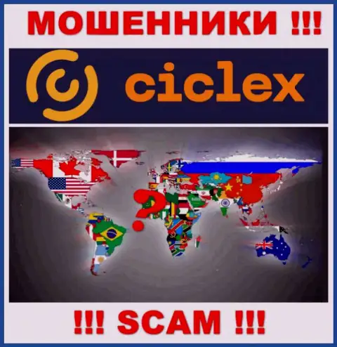 Юрисдикция Ciclex не предоставлена на сайте конторы - это мошенники ! Будьте весьма внимательны !!!
