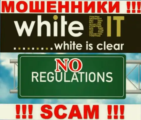 С WhiteBit Com очень опасно совместно работать, ведь у организации нет лицензии и регулятора