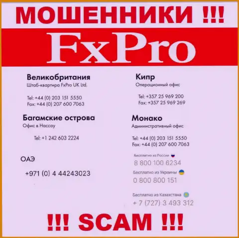 Будьте очень бдительны, Вас могут обмануть internet мошенники из компании FxPro, которые звонят с различных номеров