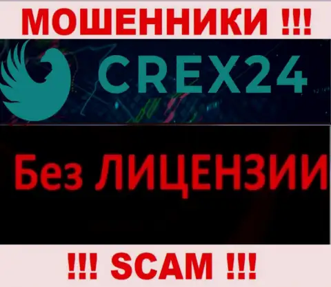 У мошенников Crex 24 на интернет-сервисе не предоставлен номер лицензии на осуществление деятельности конторы !!! Будьте крайне бдительны