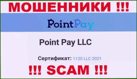 Номер регистрации противоправно действующей организации Point Pay - 1120 LLC 2021