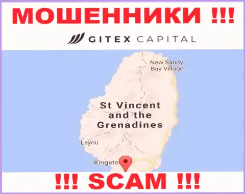 На своем веб-сервисе GitexCapital Pro указали, что они имеют регистрацию на территории - St. Vincent and the Grenadines