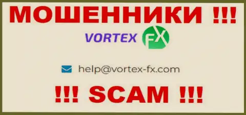 На сайте Vortex FX, в контактных сведениях, показан е-майл указанных internet-мошенников, не надо писать, оставят без денег