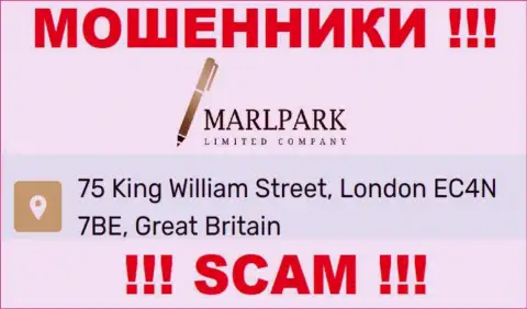 Адрес MARLPARK LIMITED, размещенный у них на онлайн-сервисе - липовый, будьте очень осторожны !!!