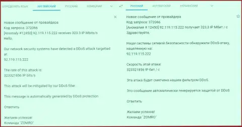 ДДос атака на интернет-сервис fxpro-obman.com, проведенная по заказу forex ворюги FxPro