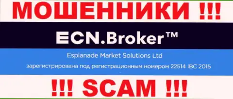 Рег. номер, который присвоен компании ECN Broker - 22514 IBC 2015